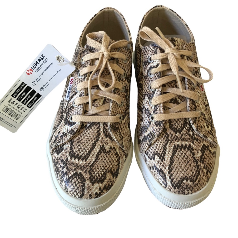 SUPERGA Kids Faux Beige Snake Sneakers NWT